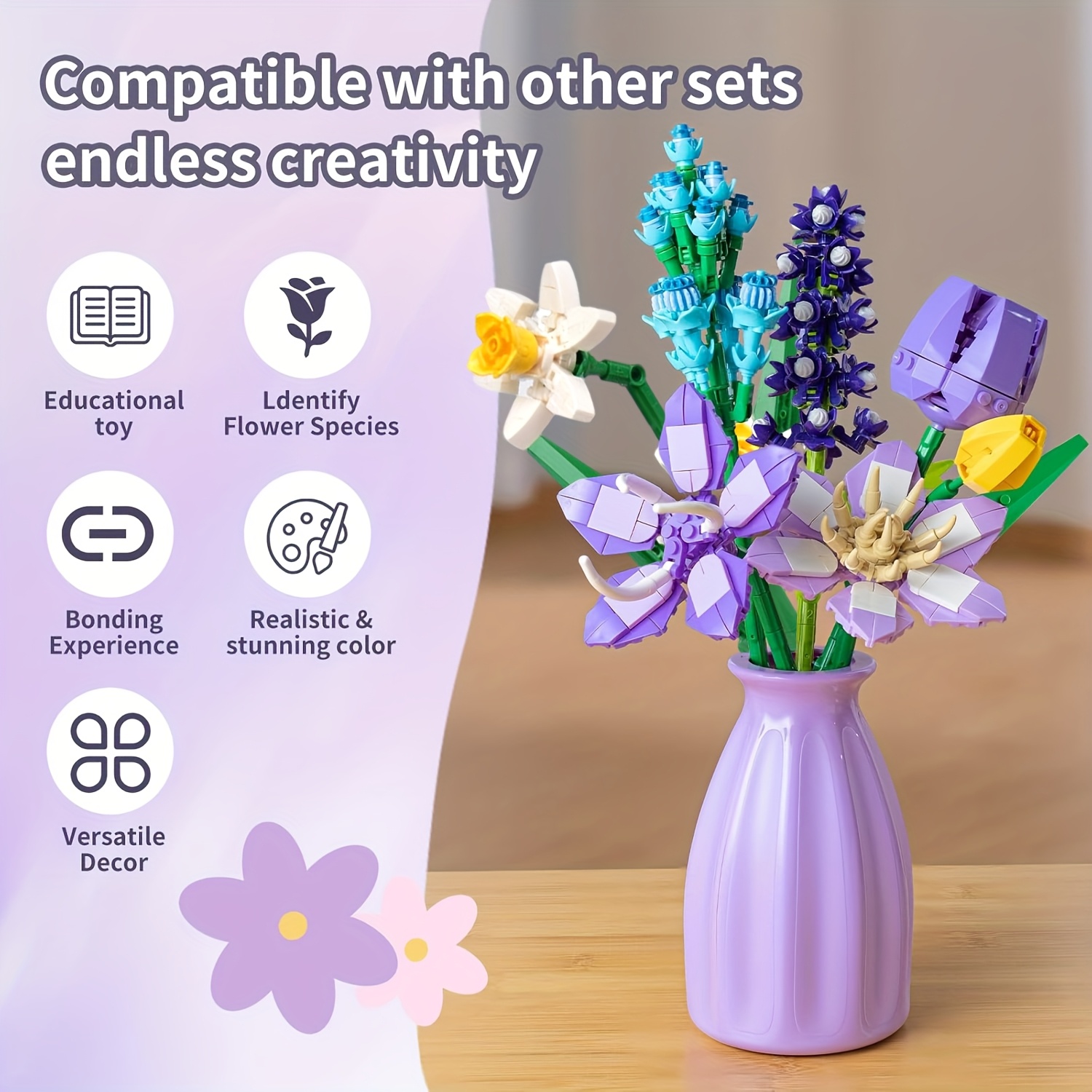 DIY Artificial Plant Kit with Building Blocks